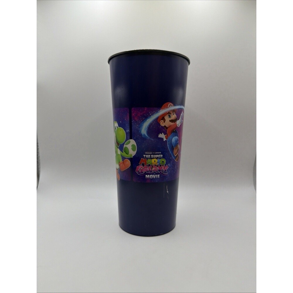 Super Mario Galaxy plastic cup Authentic Theater Exclusive In Hand New